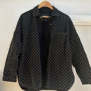 Black Jacket/Blazer with Faux-Crystal Studs